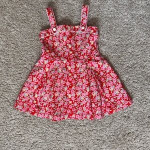 Red floral Janie and Jack dress, 3T
